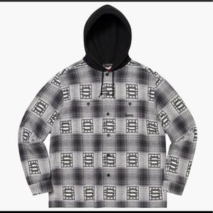Supreme Hooded Shadow Plaid Shirt